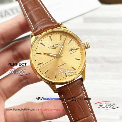 Perfect Replica Longines Citizen Brown strap Watch 41mm 